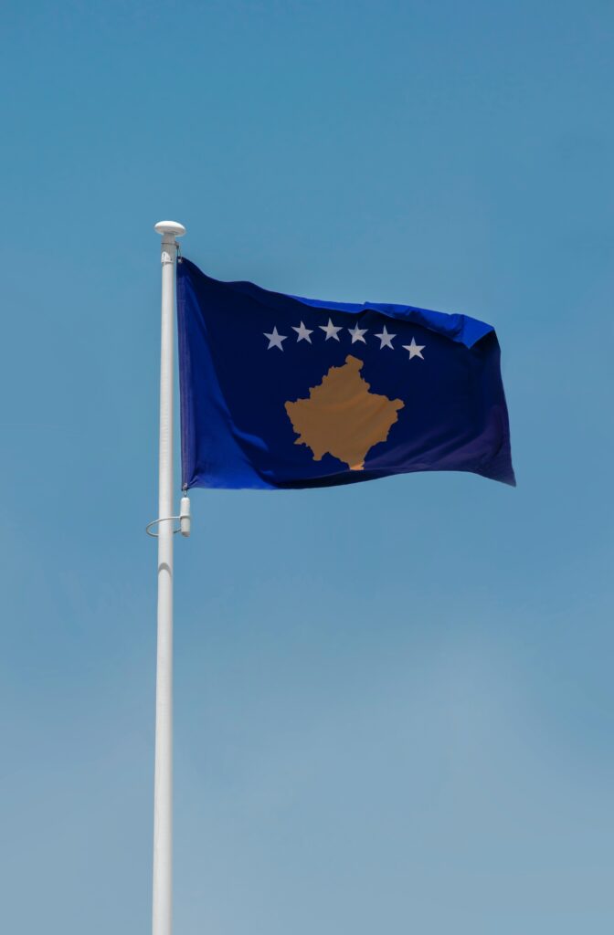 Gehesen vlag van Kosovo