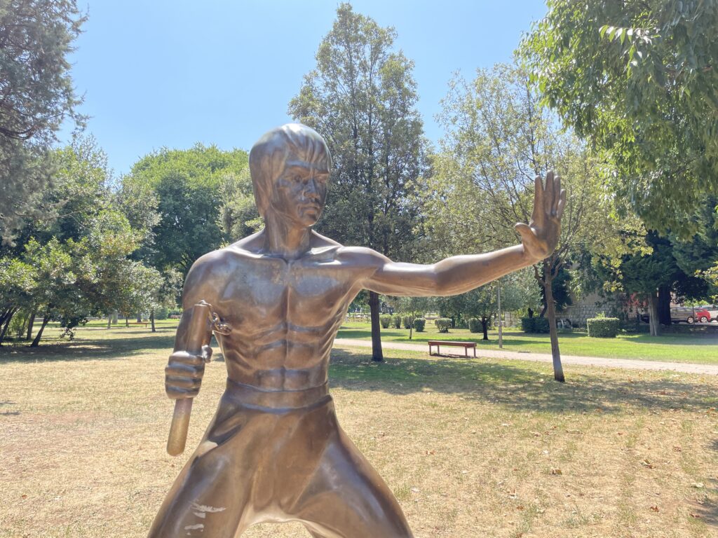 Fysieke eigenschappen van Bruce Lee standbeeld