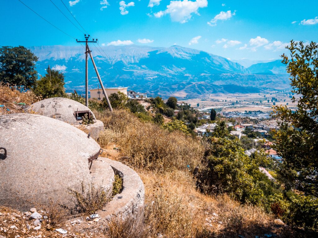 Bunkers in Gjirokaster, Albanië