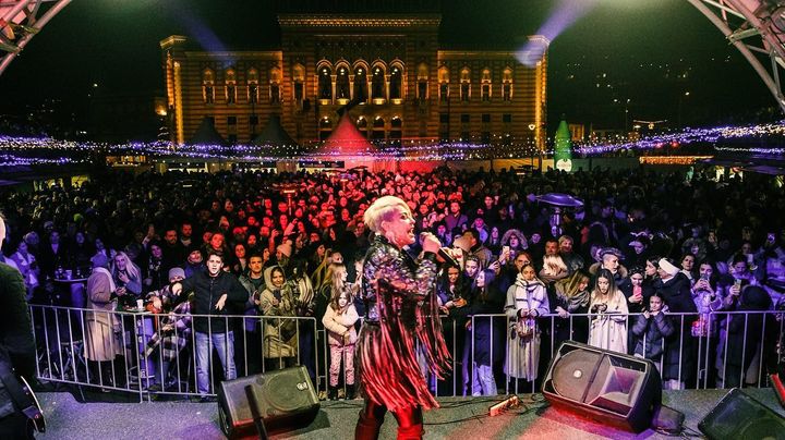 Optreden tijdens Sarajevo winterfestival in Bosnië en Herzegovina