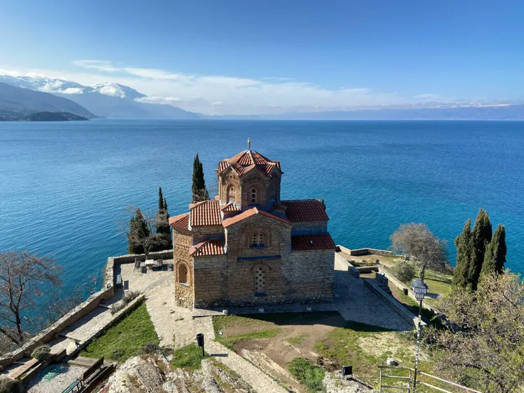Meer van Ohrid in Albanië