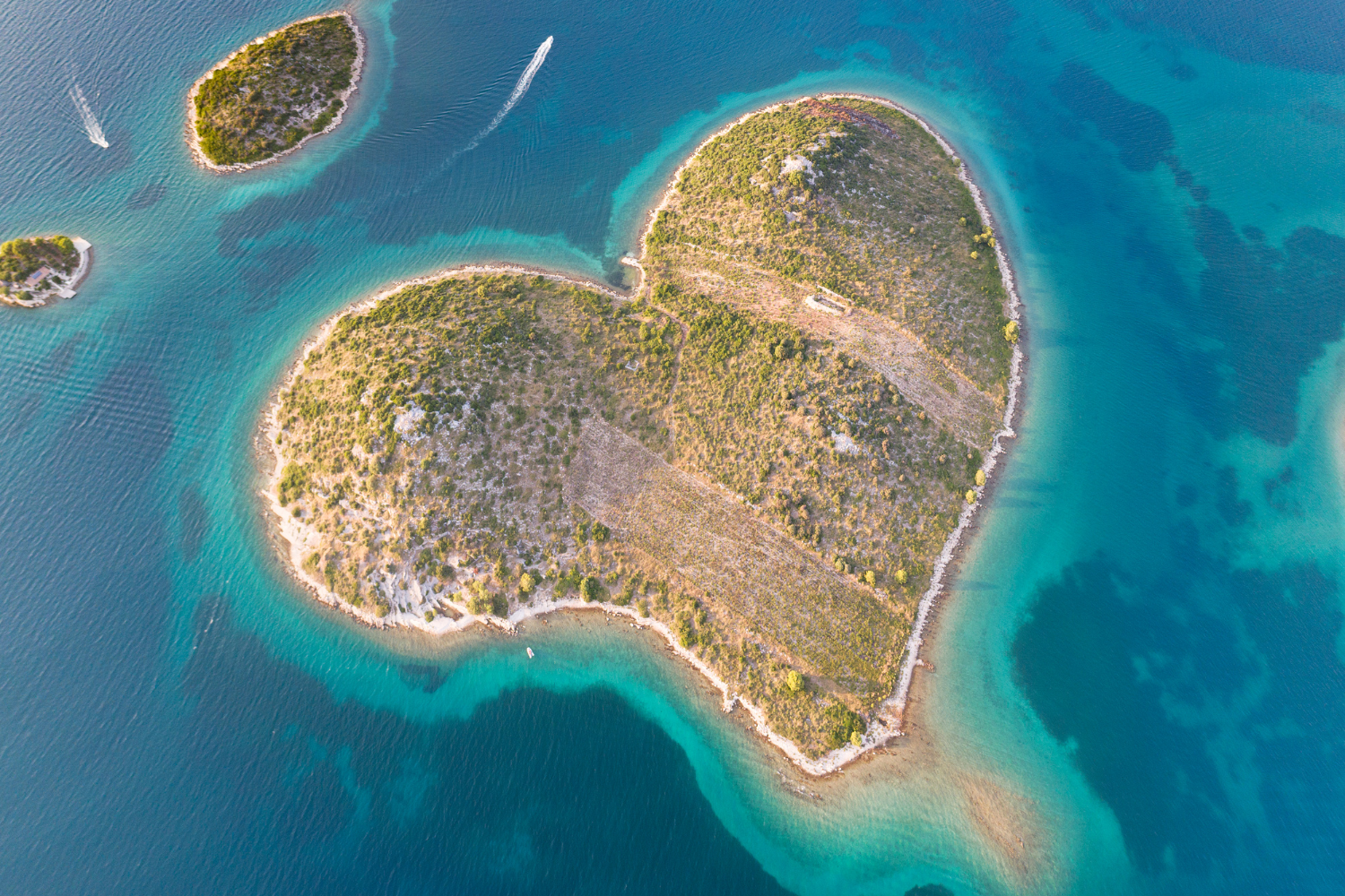 Hartvormige eilanden in Kroatië