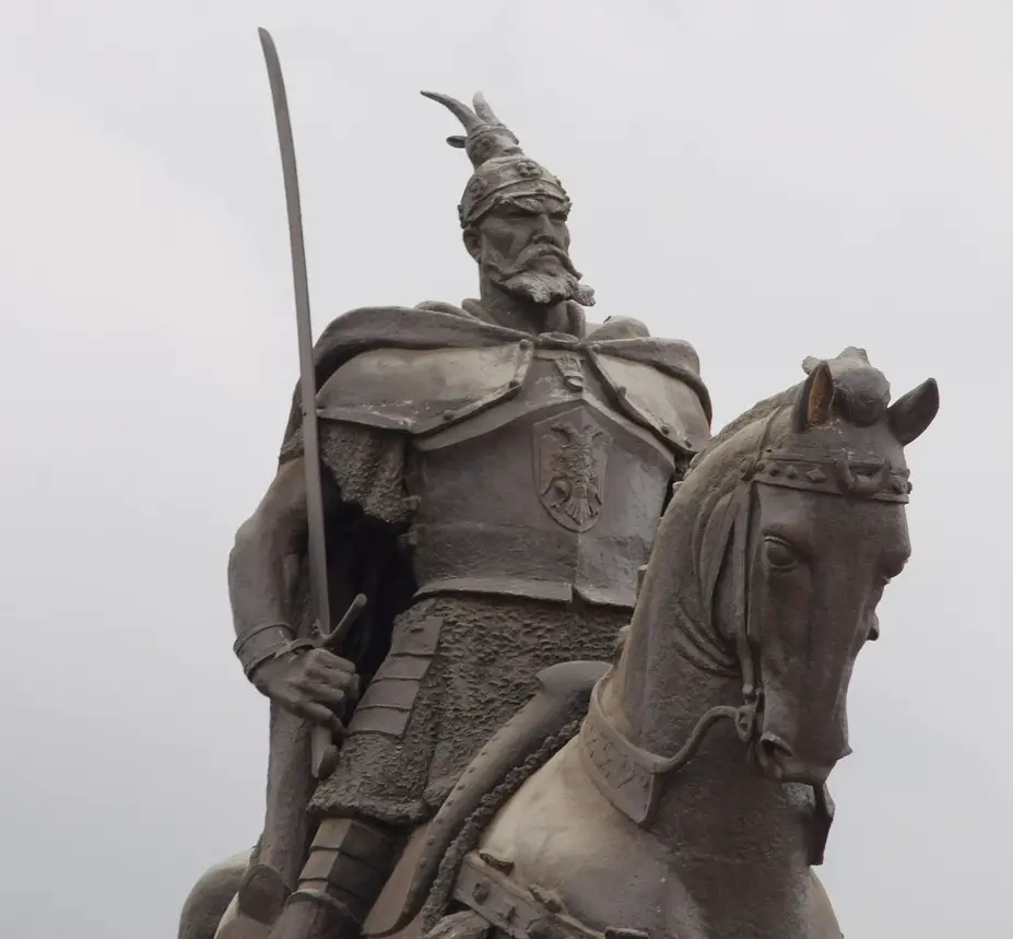 Gjergj Kastrioti Skanderbeg op een paard