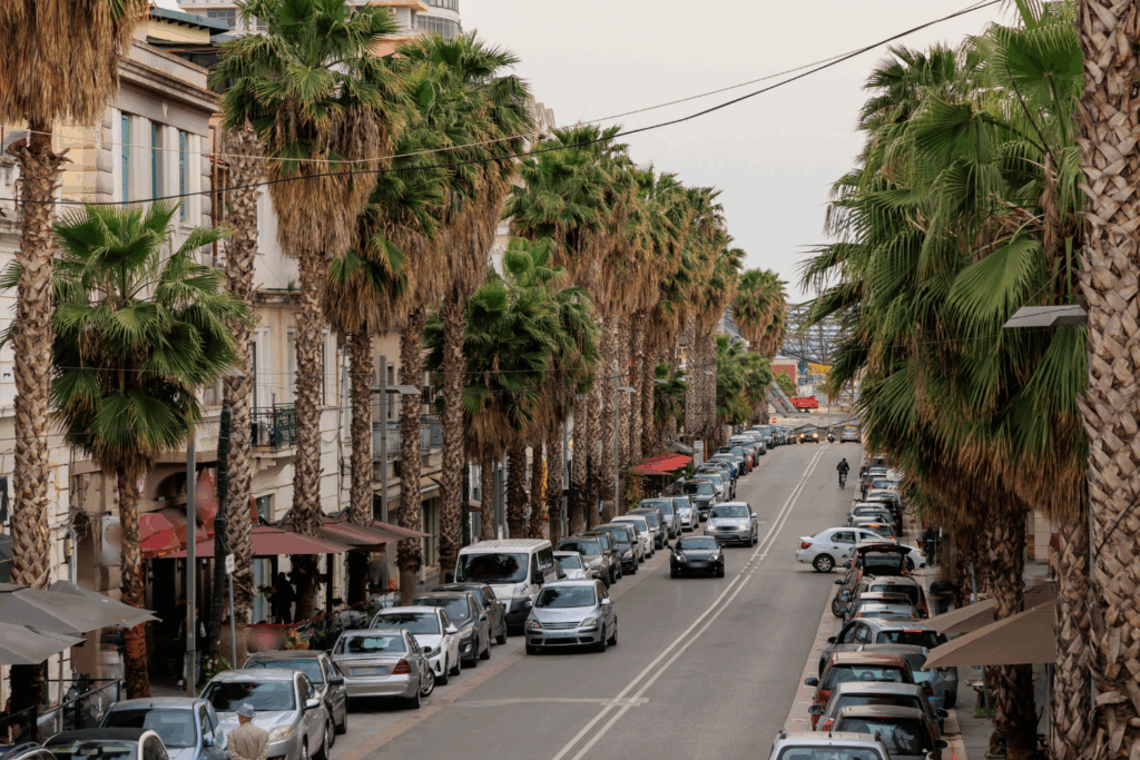 Parkeren in Albanese stad Durrës